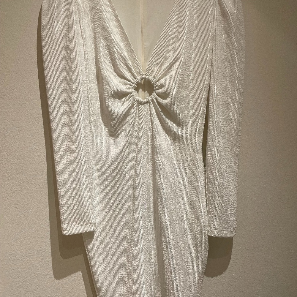 Helsi mini white long sleeve cocktail dress